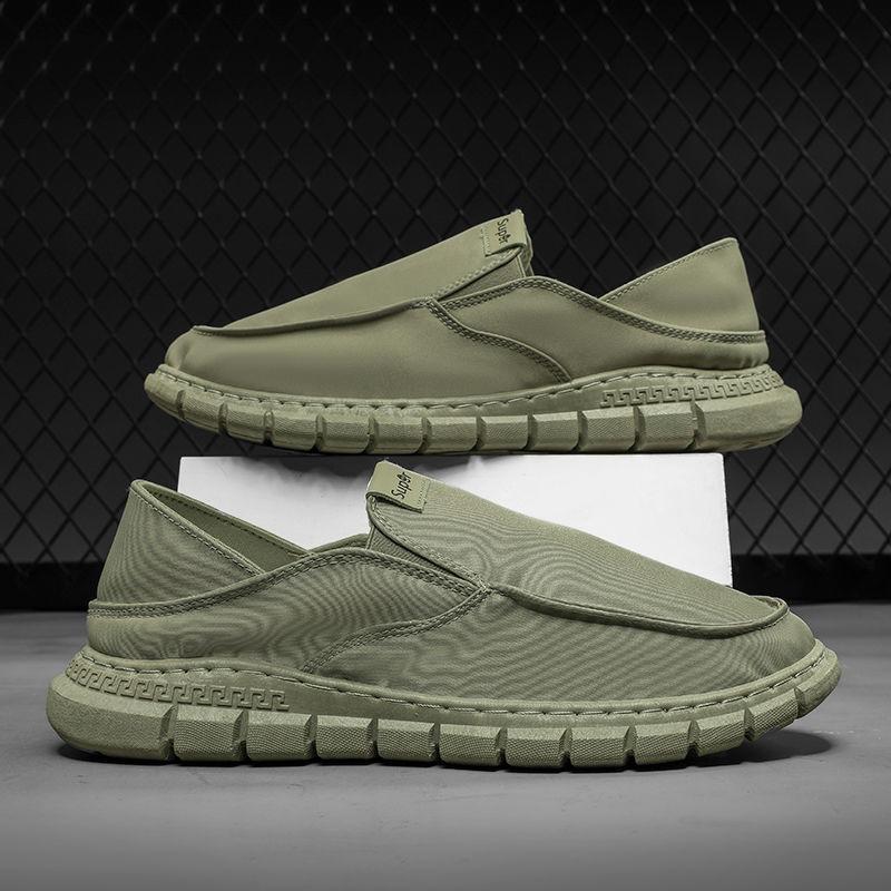 Summer Cloth Shoes Men's Shoes Breathable Lazy Shoes Men's Casual Shoes One Pedal Versatile Foot Set Canvas Shoes Tide