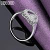 925 Sterling Silver Romantic AAA Zircon Heart Ring Gift Fashion Jewelry