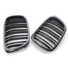 2PCS Front Center Matte Black Wide Kidney Hood Grille Grill For BMW E39 525 528 530 535 M5 1997 1998 1999 2000 2001 2002
