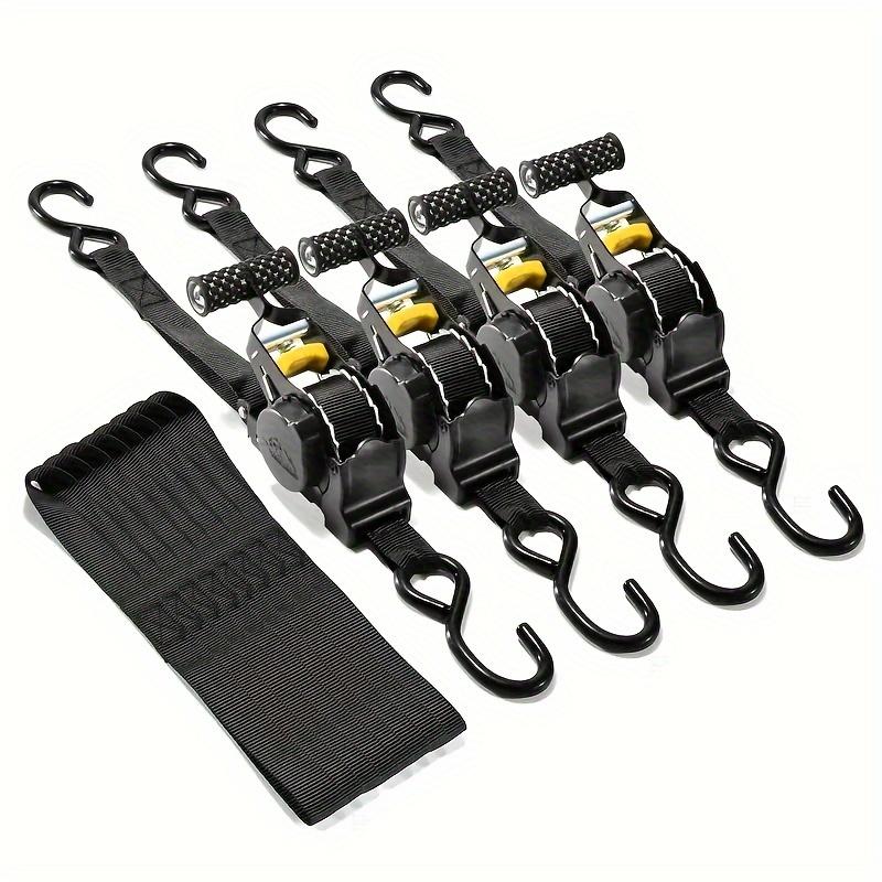 Heavy-duty aluminum cargo strap with automatic retraction, no assembly required, free extension and contraction