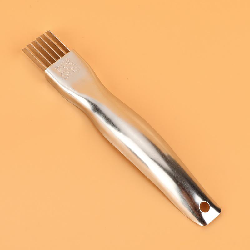 304 Stainless Steel Scallion and Onion Shredder Tool for Cutting, Flowering, and Texturing.