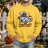 Men's Halloween Printed Long Sleeve T-Shirt Unisex Crewneck Casual Sports Top