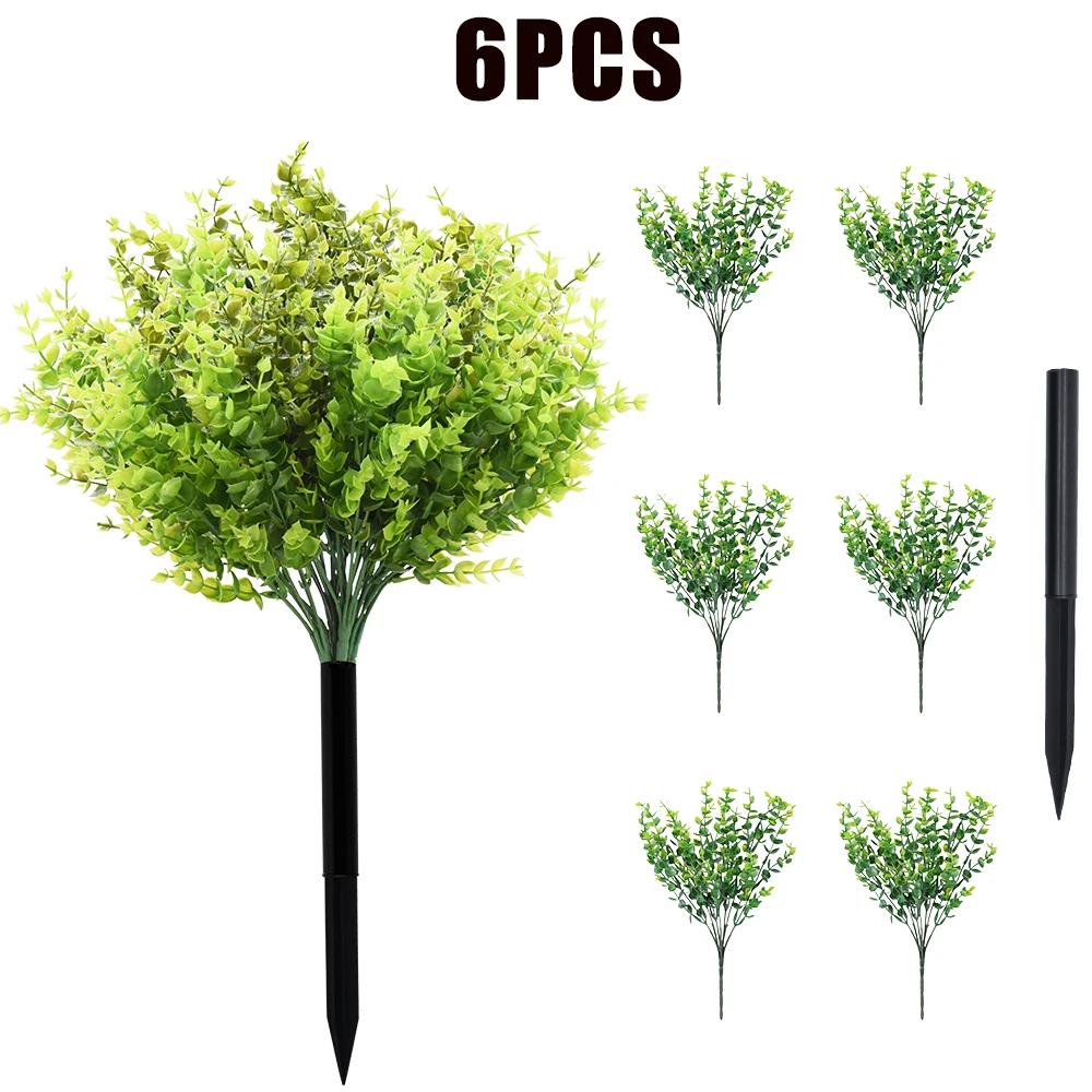 

Искусственные растения Пластиковый эвкалипт Для дома Свадебная вечеринка Балкон Декор Цветочная композиция Аксессуары Букет невесты 33CM