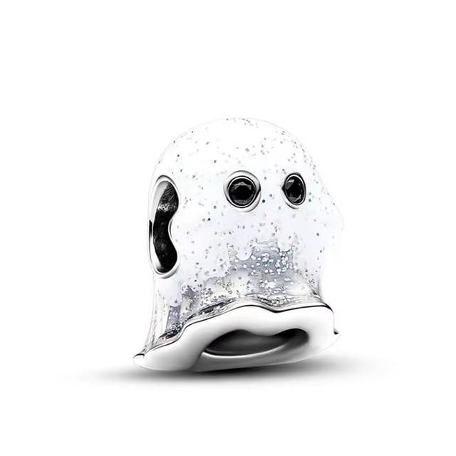 925 Silver Halloween Jewelry Skull Bat Pumpkin Ghost Pendant Charm Bracelet Women Fashion Gift