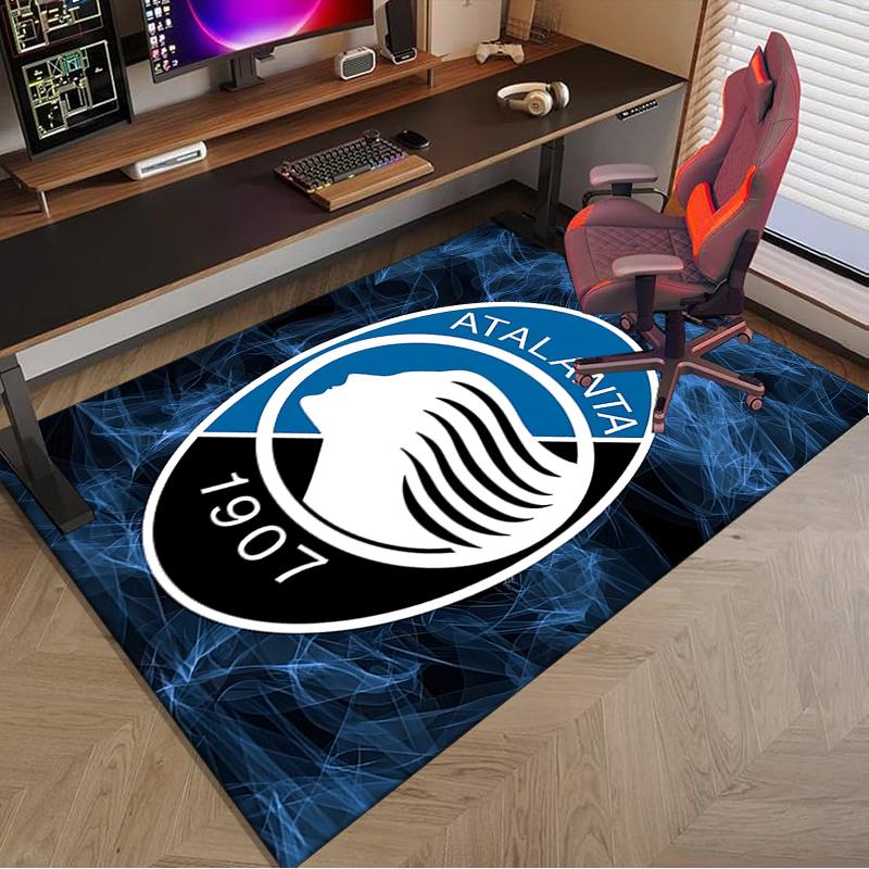 1PC Football Atalanta Rug Game Carpet, Floor Mat for Bedroom Living Room Entryway Rug, Home Decor Idea Gift for Christmas Birthday