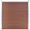 Ensemble de clôture WPC - VIDAXL - 965 x 186 cm - Marron - 54 panneaux - Résistant à la pourriture