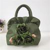 Satin Silk Hanfu Flower Drawstrings Bag Ruffle Small Purse Wallet Rose Flower Handbag  Ladies/Girls