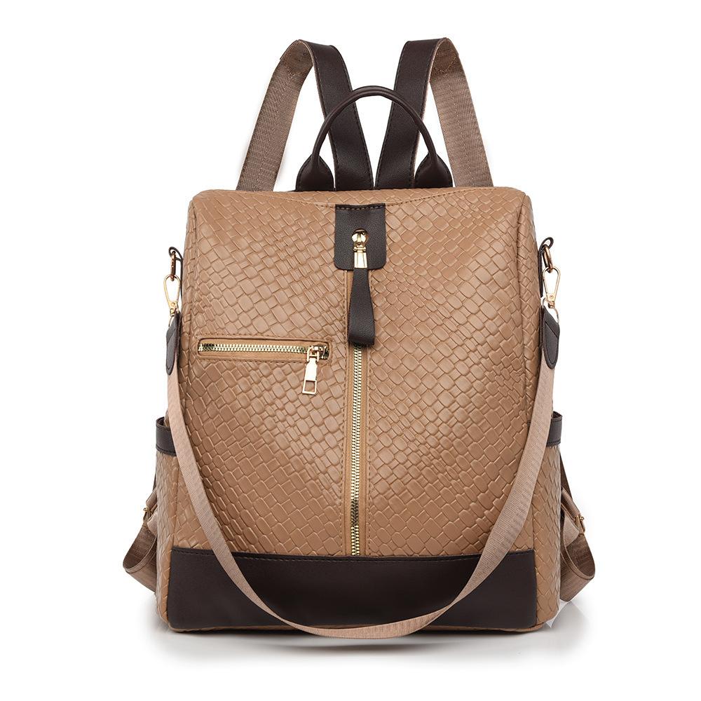 Schoolbag for 1011 new fashionable European and American style anti-theft multi-functional dual-purpose backpack pu large-capacity women's bag