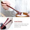 2 Pcs Mixing Spoon Tea Scoop Wood Soup Spoons Bowls with Coffee Honey Stirrer Stirring Ice Cream Wooden Scoops
