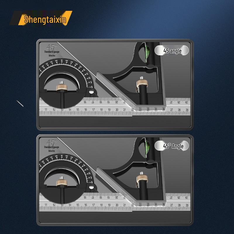 Shengtai Xin 90° Stainless Steel Multi-Functional Woodworking Angle Ruler