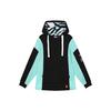 Fila 2023 Autumn New Knitted Hooded Sweatshirt Fashion Loose Color Block Splicing Women Tops Black F11W339207FBK