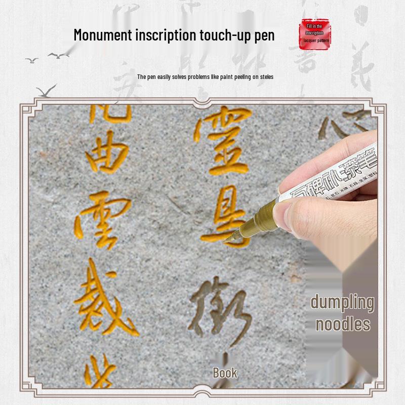 Large Capacity Waterproof Fade-Resistant Gravestone Touch-up Marker Pen for Tracing & Inscriptions