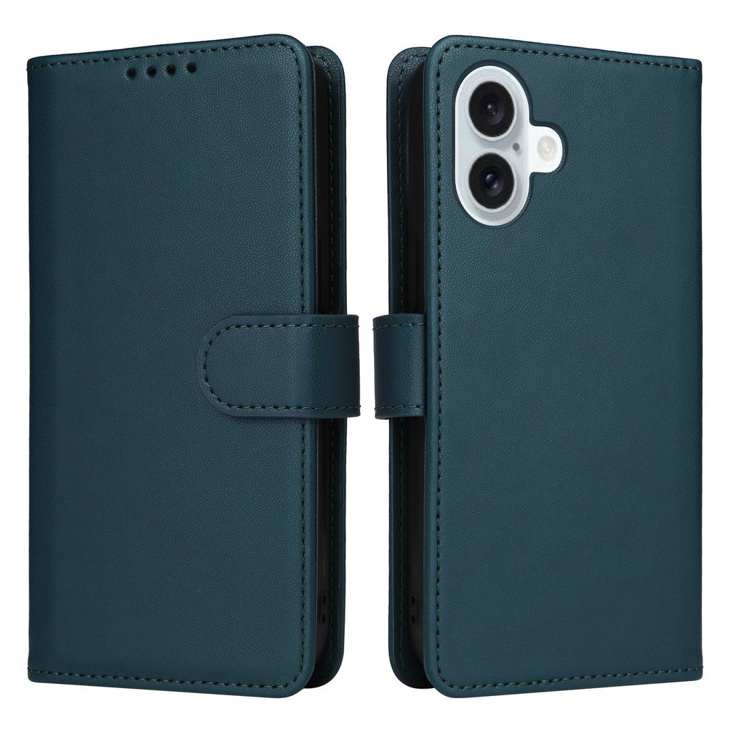 For iPhone 16 Plus Magnetic Case BETOPNICE Detachable PU Leather Phone Cover with Strap