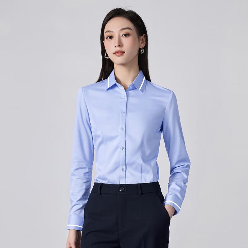 Trolman Women's Professional Long-Sleeve Wrinkle-Free Blouse