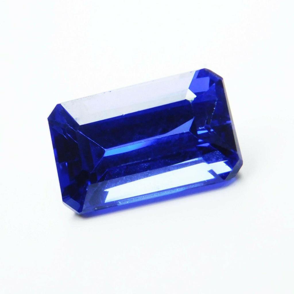 Natural Blue Tanzanite Loose Gemstone Untreated Emerala Cut 7 Ct Certifide for Jewelry Designs