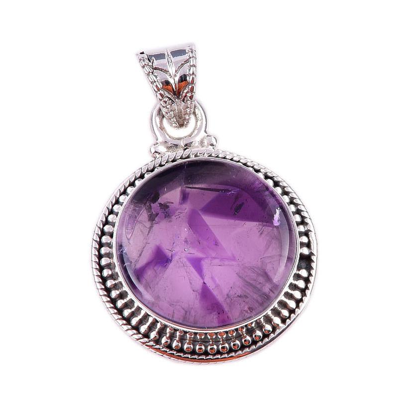Natural Cacoxenite Gemstone 925 Solid Sterling Silver Jewelry Pendant 1.25" Z7B69