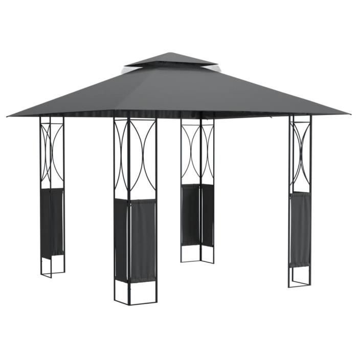 VidaXL Belvédère avec toit anthracite 300x300x270 cm acier 360141