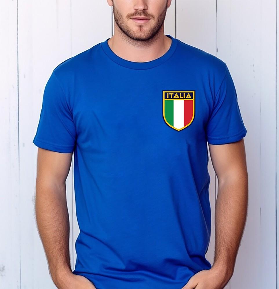 

Italy Football Mens T Shirt Support Football Team Italian Flag Cup Kids Boys (2) M