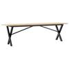 Coffee Table with X shaped Frame 160 x 40 x 45 cm Solid Pine Wood & Steel