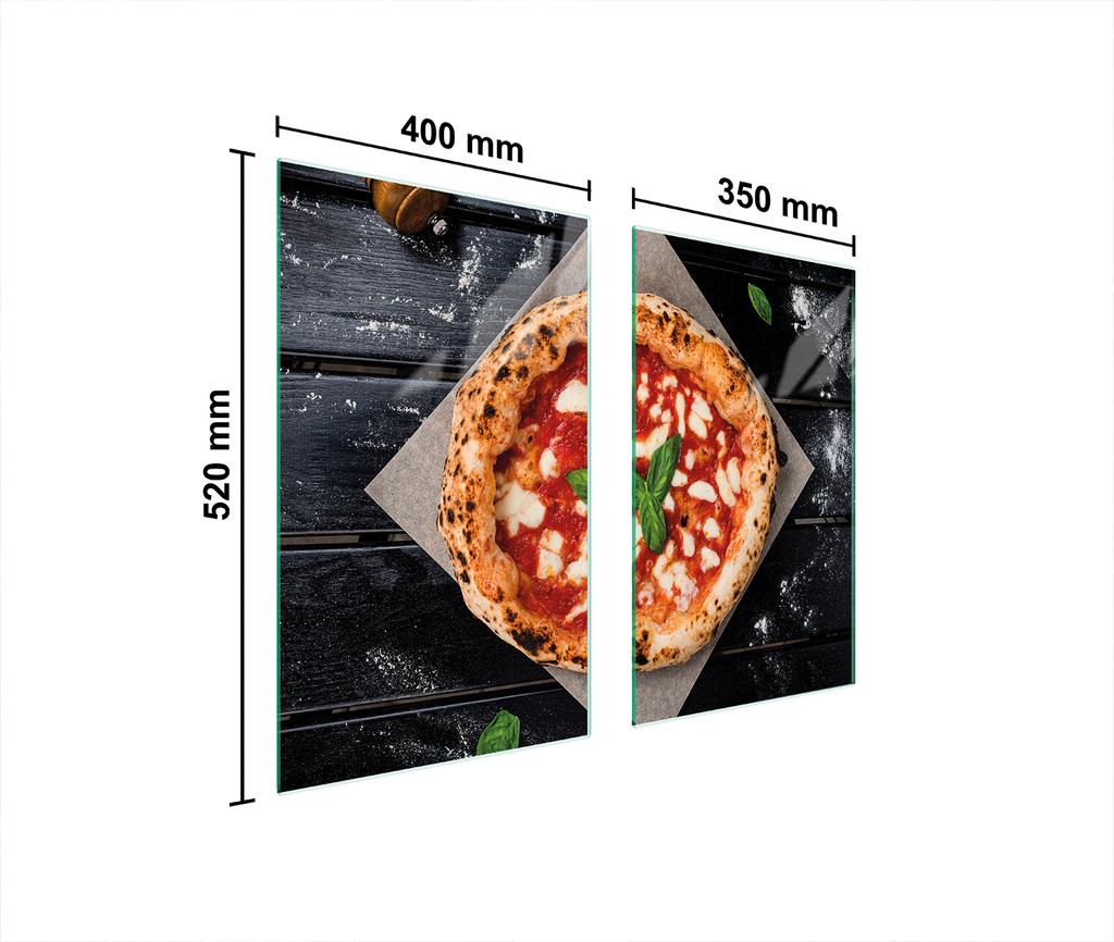 SZKLANA PŁYTA OCHRONNA NA KUCHENKĘ 75x52 PIZZA