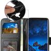 Galaxy S9 Case - Leather Wallet Flip Protective Case Cover with Card Slots, Kickstand and Wrist Strap - Black PU Leather Compatible