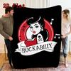 Retro Rock Poster 2D Flat Pattern Flannel Blanket High Quality All Seasons Warmth and Comfort Perfect for Christmas Gifts.SMT0917544