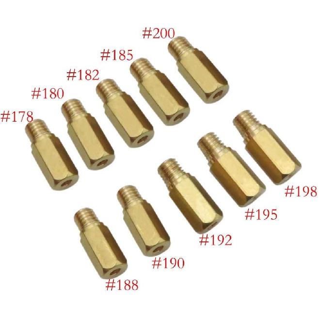 (Set) 10 Main Jet Set for Keihin PWK PE OKO KOSO 178/180/182/185/188/190/192/195/198/200