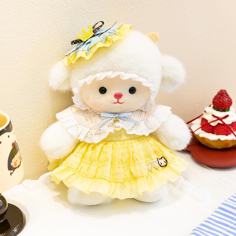 Sheep Plush Doll With Fluffy Rabbit Fur For Home Decor And Gift