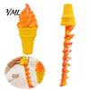 Portable Fidget Tools Telescopic Ice Cream Cone Toy, Novelty Spiral Swords, Sensory Stress Fun Office Relievers Relief Toy for Anxiety, Decompression