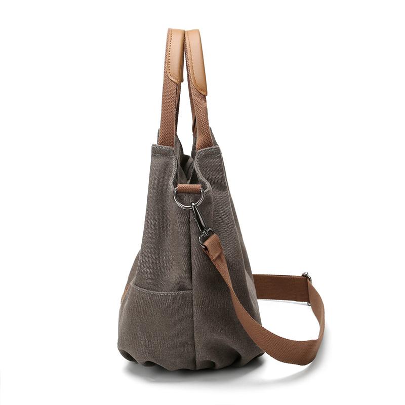 Canvas Shoulder Bag Large Capacity Tote Bag Women's Commuter Underarm Bag