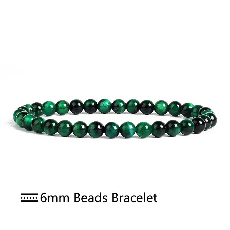 Lightning Royal Green Tiger Eye Bracelet Men 6-12mm Natural Energy Stone Beads Reiki Healing Bracelets for Women Jewelry Pulsera