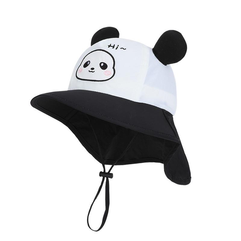 Kids Cartoon Sun Hat With Wide Brim For Summer Outdoor Protection
