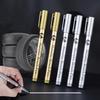 1pc Golden +1pc Silver Metal Waterproof Permanent Paint Marker Pens, Craftwork Art Painting Supplies, For Decoration