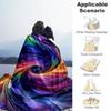 1PC Swirl ColorsOutdoor Flannel Blanket - Soft Plush Decor for Picnics, camping, Bedroom, Playroom, Office, or Lunch Break 1327A
