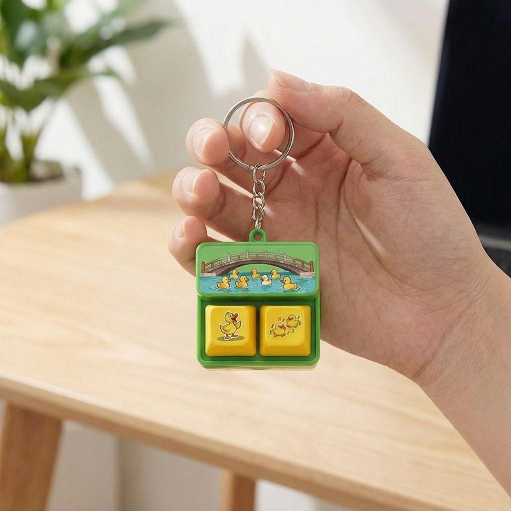 with LED Light Keyboard Games Keychain Fingertip Button Phone Stand  Entertainment