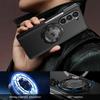 Funda de teléfono con cubierta trasera de aleación de aluminio para Samsung Galaxy Z Fold 8 Ultra 7/6/5/4 con soporte de anillo giratorio de 360°, Protector de bisagra