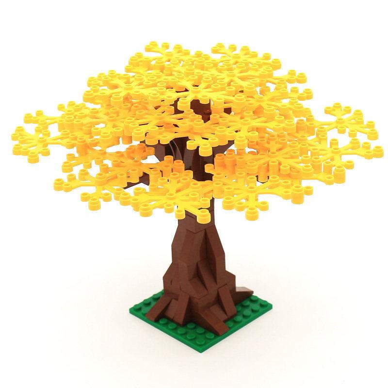MOC Pflanzen- und Baumteile: Grünes Gras, Kiefern, Blattblumen & Stadtbausteine Zubehör - Bauklötze Set