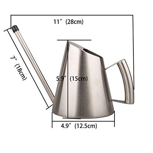 IMEEA Stainless Steel Watering Can, 900ml, for Indoor Gardening and Plant Use, Silver