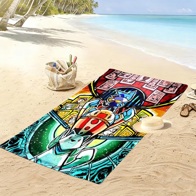 Super Cat Bounty 2D Flat Print Beach Towel, Large Soft Quick Dry Towel for Beach Camping SwimmingZSTJ0915147