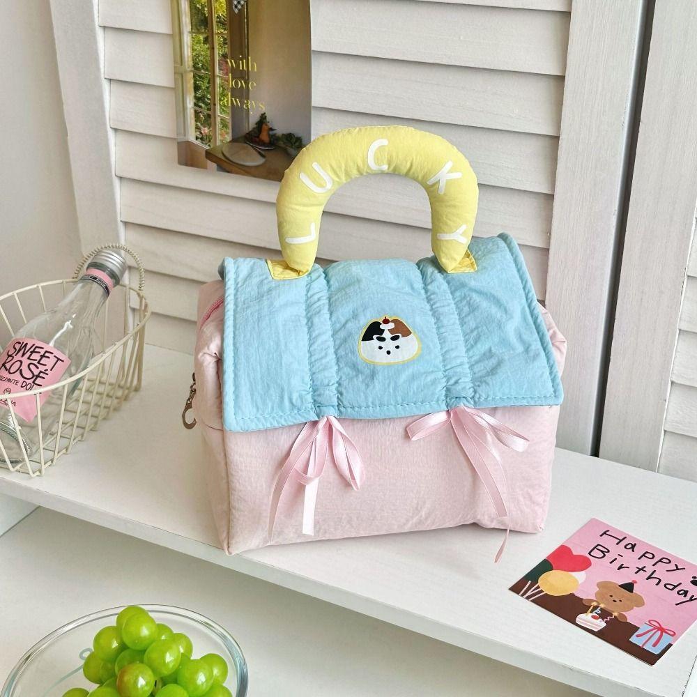 Kawaii Cute Cabin Makeup Bag House-shaped Toiletry Bag Portable Handheld Cosmetic Case  Ladies