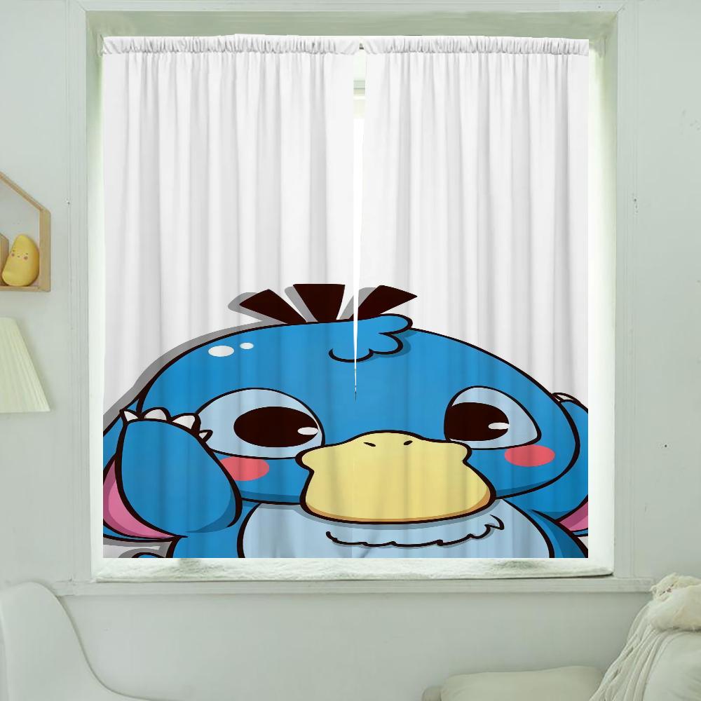 Heiminterieur Küchenvorhänge für Wohnzimmer 2 Stück Verdunklungsvorhänge Türvorhang P-psyduck Raumteiler Schlafzimmerdekoration