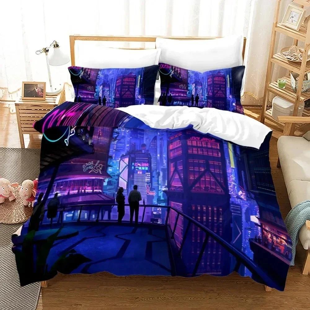 3D Print New York City Night View Bedding Set Duvet Cover Bed Set Quilt Cover Pillowcase Comforter king Queen Size Boys Adult