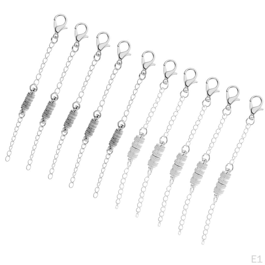 5 Sets Tube Necklace Bracelet Hook Extension Chain DIY Jewelry Crafting