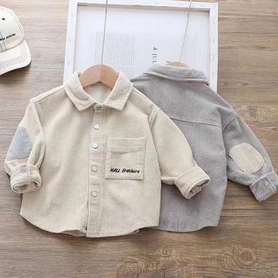 Boys Spring Handsome Corduroy Jacket In Small Children Long-sleeved Colorful Casual Jacket