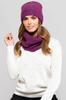Badalona-Women' Set: Hat + Scarf, Cotton, Fuchsia Color