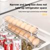 Transparent Refrigerator Egg Storage Box Refrigerator Specific Rolling Egg Rack Automatic Replenishment Tray Organization Shelf