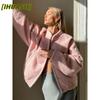 Women's Vintage Casual Solid Color Print Autumn Winter Long Sleeve Jackets & Coats