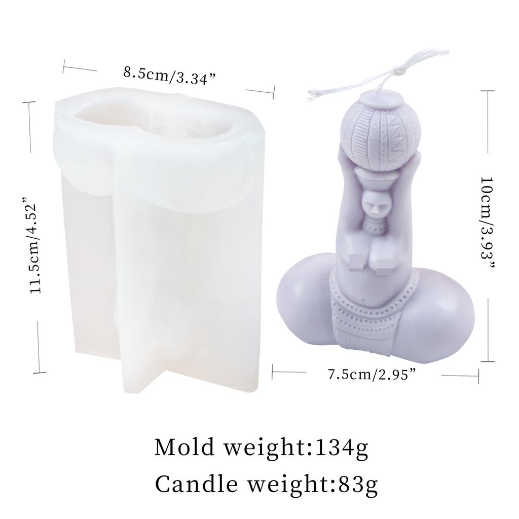 3D Damenkörperform Kerzenform Yogapose für handgemachte Seife Epoxidharz Polymer Clay DIY Duftgips Epoxidharz