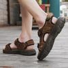 38-46 Summer Men's Casual Closed Toe Leather Sandals  Large Size Breathable Casual Sneakers Sandals for Men Mens Sandals