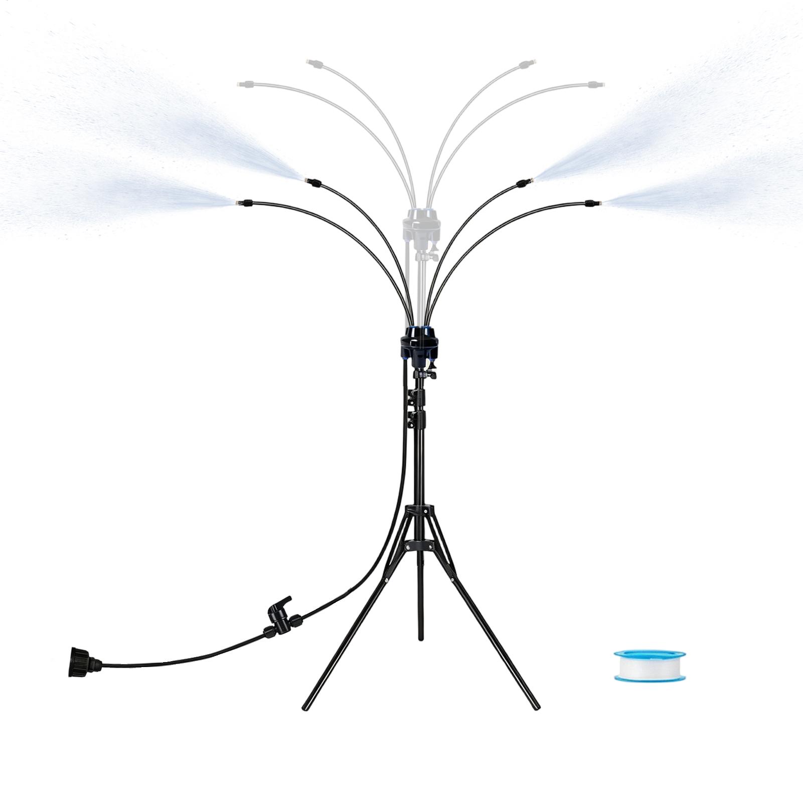 Standing Mister Portable Standing Adjustable Height Sprinkler Patio Misting System for Backyard Yard Garden Park Summer Spring
